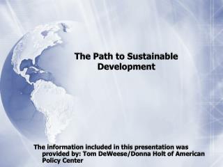 The Path to Sustainable Development