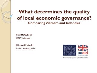 What determines the quality of local economic governance? Comparing Vietnam and Indonesia