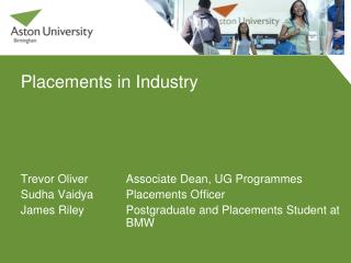 Placements in Industry