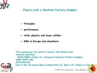 Physics with a Neutrino Factory Complex