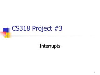 CS318 Project #3