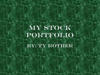 My Stock Portfolio