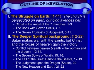 I. The Struggle on Earth: (1-11) The church is persecuted on earth, but God avenges her.