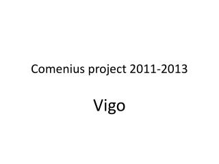 Comenius project 2011-2013