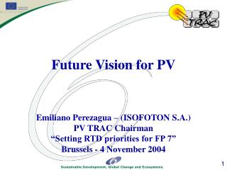 Foreword Initial Considerations Schedule And Objective Vision for Photovoltaics in 2030