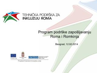P rogram podrške zapošljavanju Roma i Romkinja