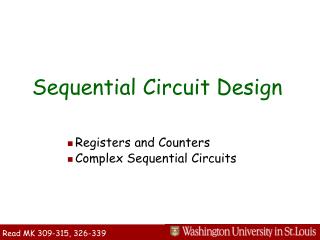 Sequential Circuit Design