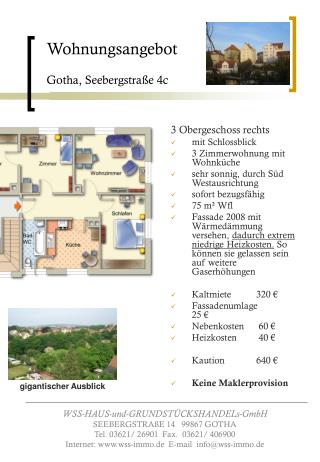 Wohnungsangebot Gotha, Seebergstraße 4c