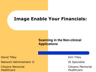 Image Enable Your Financials: