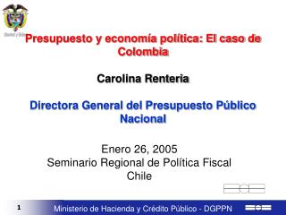 Enero 26, 2005 Seminario Regional de Política Fiscal Chile