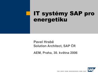 IT systémy SAP pro energetiku