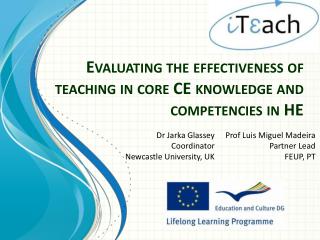Evaluating the effectiveness of teaching in core CE knowledge and competencies in HE