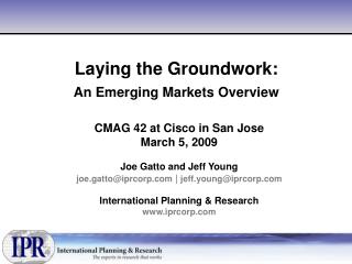 Laying the Groundwork: An Emerging Markets Overview