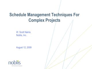 Schedule Management Techniques For Complex Projects