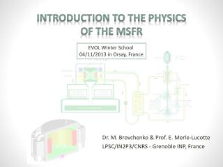 Dr. M. Brovchenko & Prof. E. Merle- Lucotte LPSC/IN2P3/CNRS - Grenoble INP, France