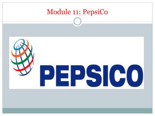 Module 11: PepsiCo
