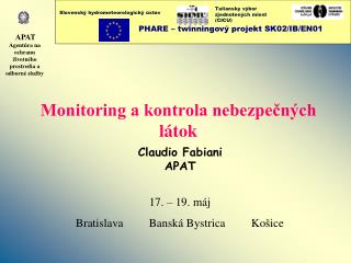 Monitoring a kontrola nebezpečných látok