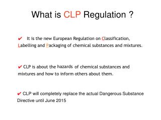 What is CLP Regulation ?