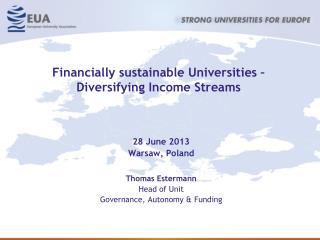 Financially sustainable Universities – Diversifying Income Streams