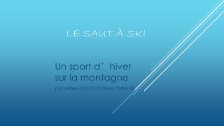 Le saut à ski