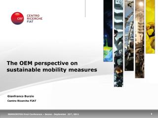 The OEM perspective on sustainable mobility measures
