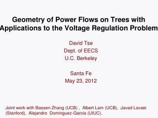 Geometry of Power Flows on Trees with Applications to the Voltage Regulation Problem