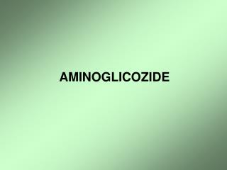 AMINOGLICOZIDE