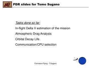PDR slides for Tomo Sugano