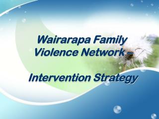 Wairarapa Family Violence Network – Intervention Strategy