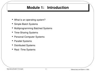 Module 1: Introduction