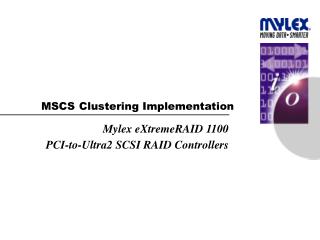 MSCS Clustering Implementation