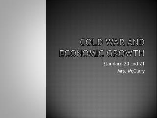 Cold War and economic growth