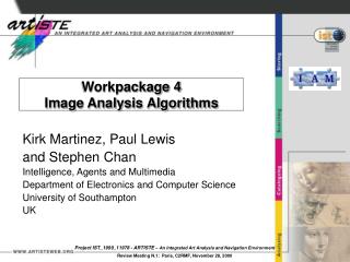 Workpackage 4 Image Analysis Algorithms