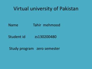Virtual university of Pakistan