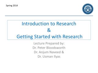 Introduction to Research & Getting Started with Research