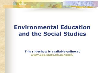 What is Environmental Education?