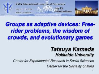 Groups as adaptive devices: Free-rider problems, the wisdom of crowds, and evolutionary games