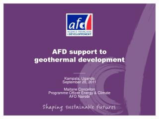 AFD support to geothermal development