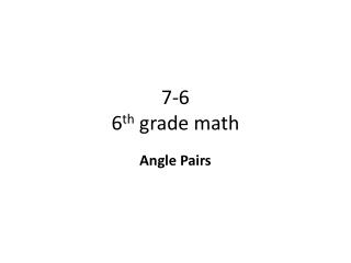 7-6 6 th grade math