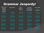 Grammar Jeopardy