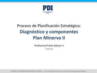 Proceso de Planificación Estratégica: Diagnóstico y componentes Plan Minerva II
