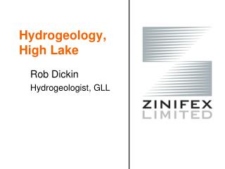 Hydrogeology, High Lake