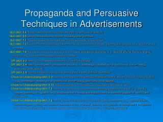 Propaganda and Persuasive Techniques in Advertisements