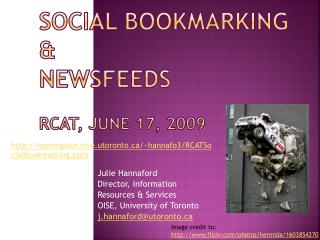 Social Bookmarking &amp; Newsfeeds RCAT, June 17, 2009