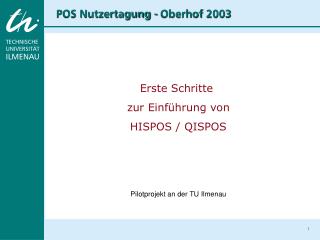 POS Nutzertagung - Oberhof 2003