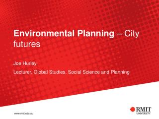 Environmental Planning – City futures