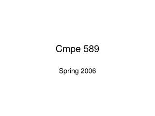 Cmpe 589