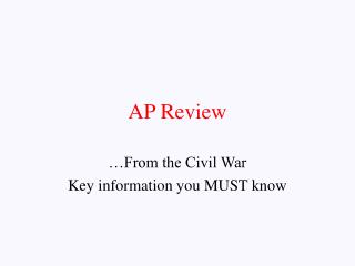 AP Review