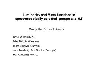 Luminosity and Mass functions in spectroscopically-selected groups at z~0.5
