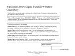 Wellcome Library Digital Curation Workflow Guide sheet